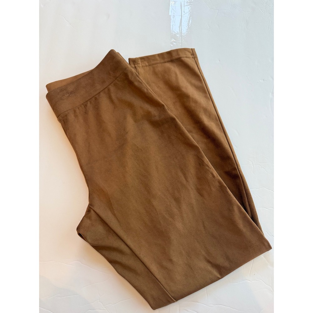 Skye's The Limit Women Brown Faux Suede Leggings Pants Vicuna Stockholm S NEW